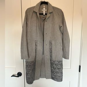 Lululemon Sz4 Grey Wool-blend Coat